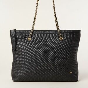 Vintage Bally Diamond Quilted Lambskin Leather Chain Tote/Shoulder Bag